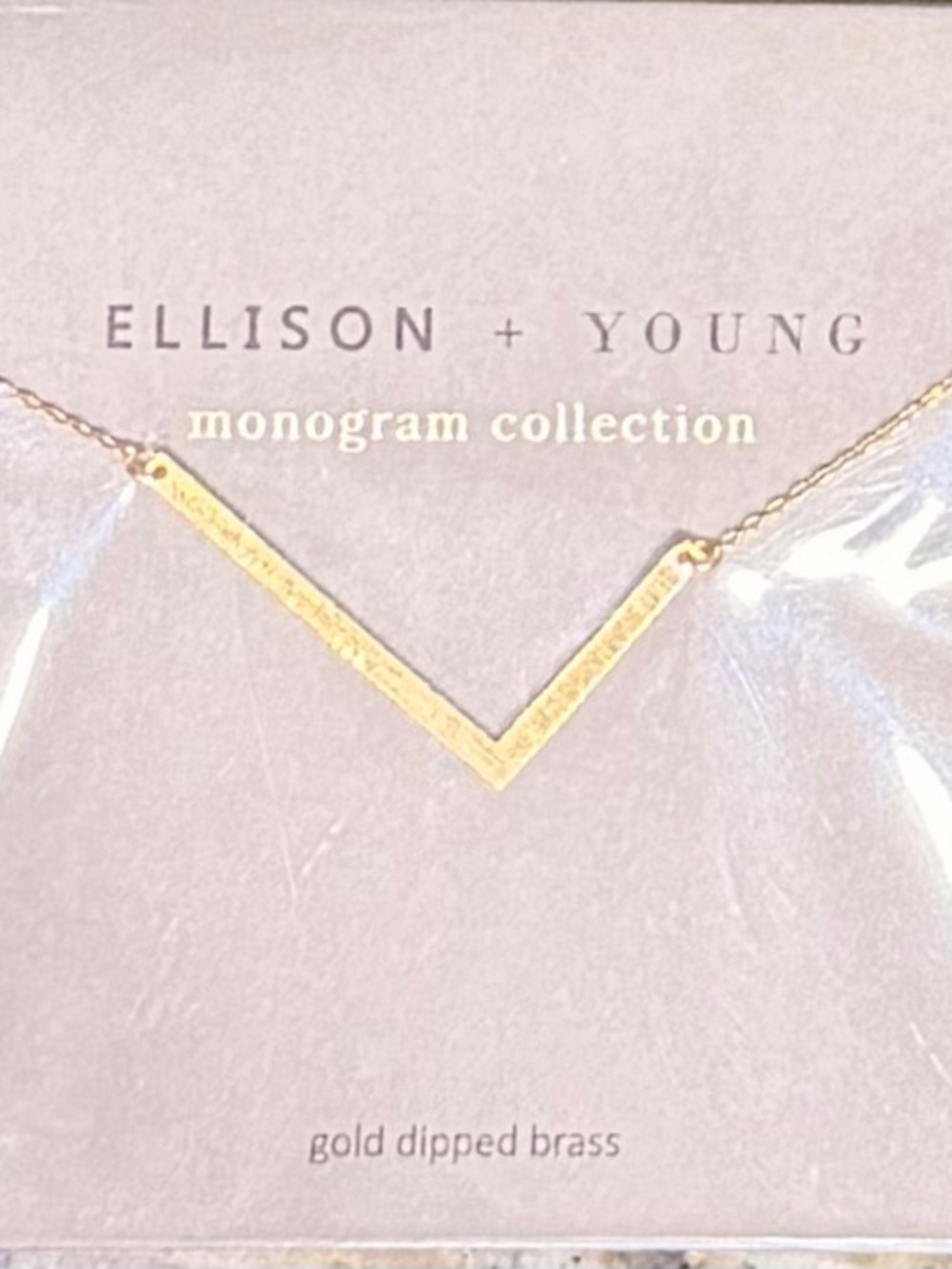 Ellison + Young Gold L Monogram Necklace
